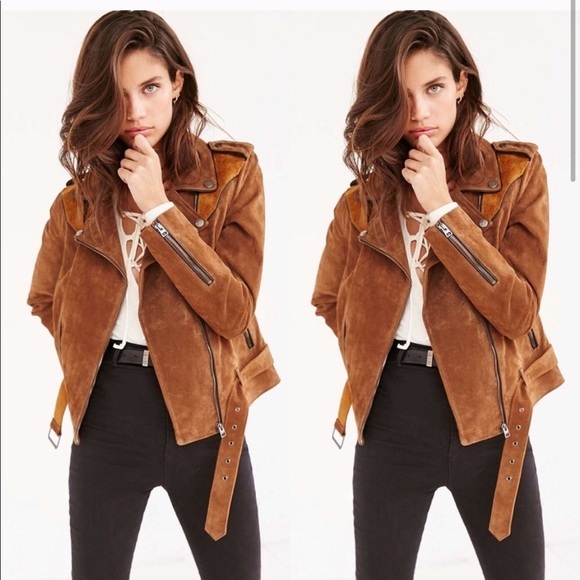 - Nwot ecote suede biker jacket - Picture 3 of 8